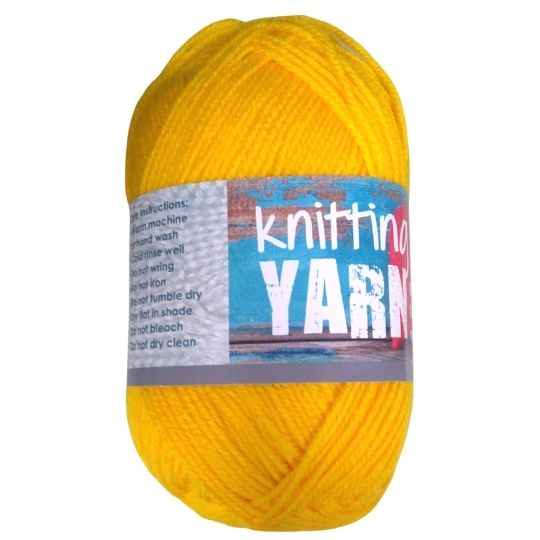 Knitting Yarn 8 Ply Yellow 100gm - Dollars and Sense