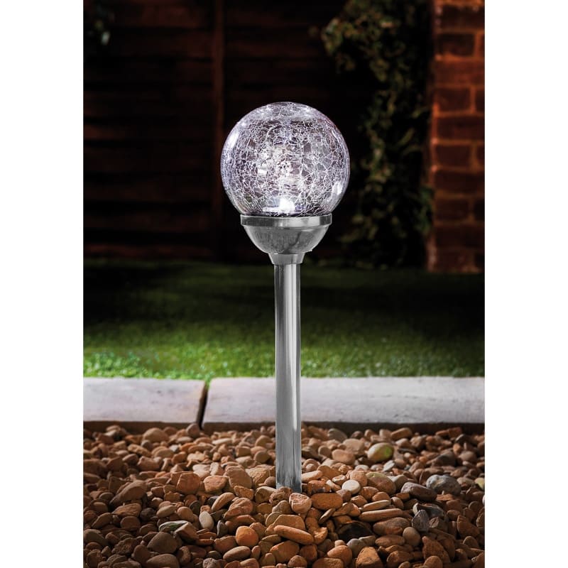 Crackle Ball Solar Stake Light 8cm Default Title