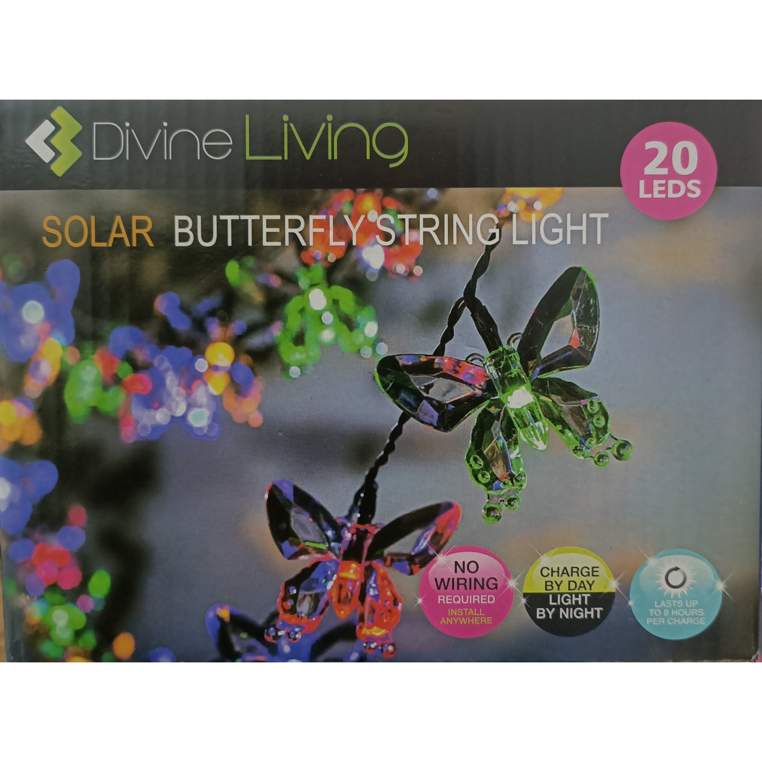 Solar Butterfly String Light Multi Colour - Dollars and Sense
