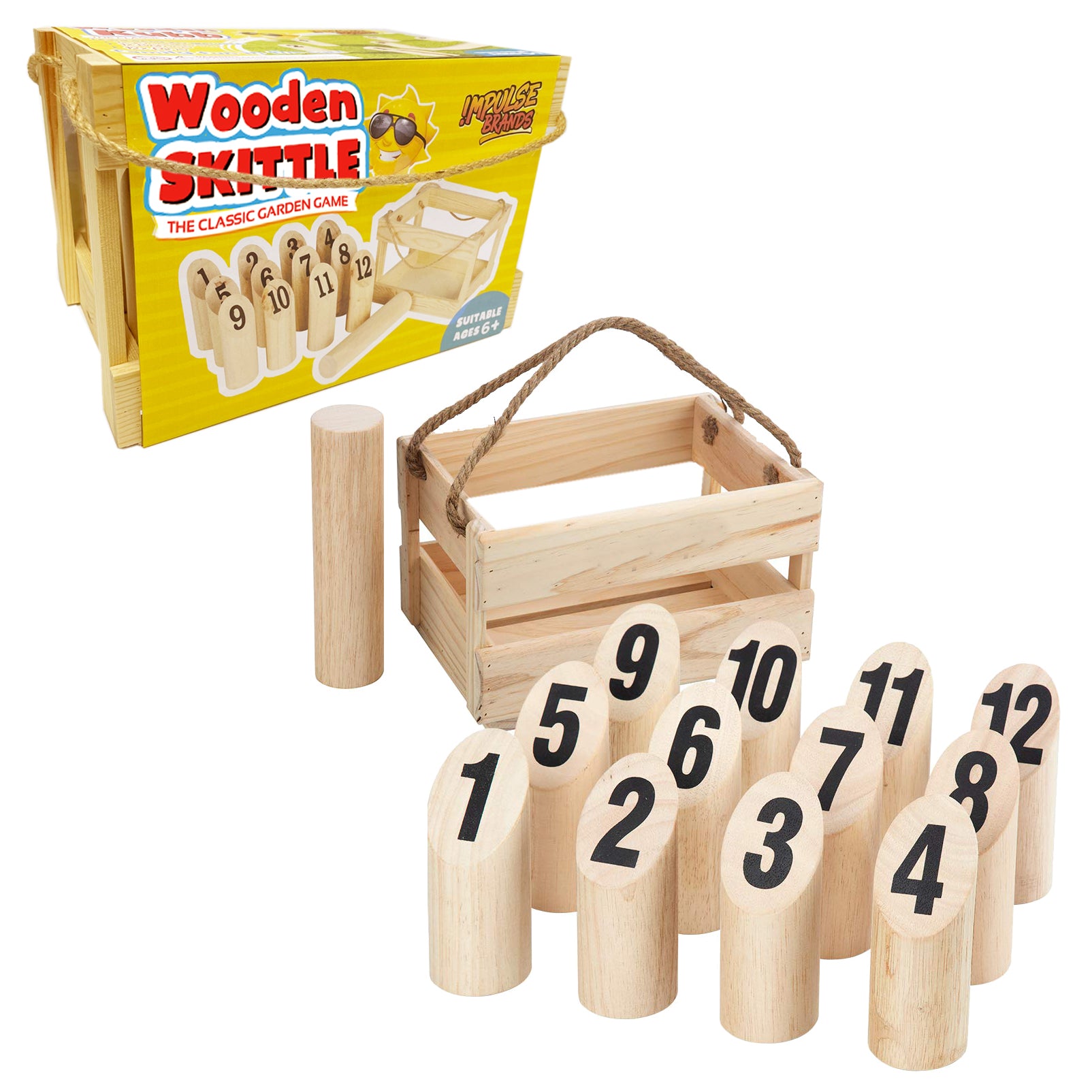 Wooden Skittles Number Toss Game - Dollars and Sense