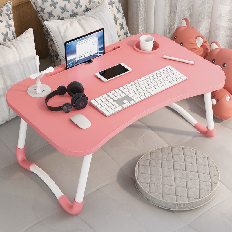 Portable Pink Folding Table with USB Ports 60x40x28cm - Dollars and Sense