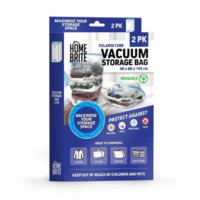 Vacuum Storage Bag XXL - 40x80x145cm 2 Pack 1 Piece - Dollars and Sense