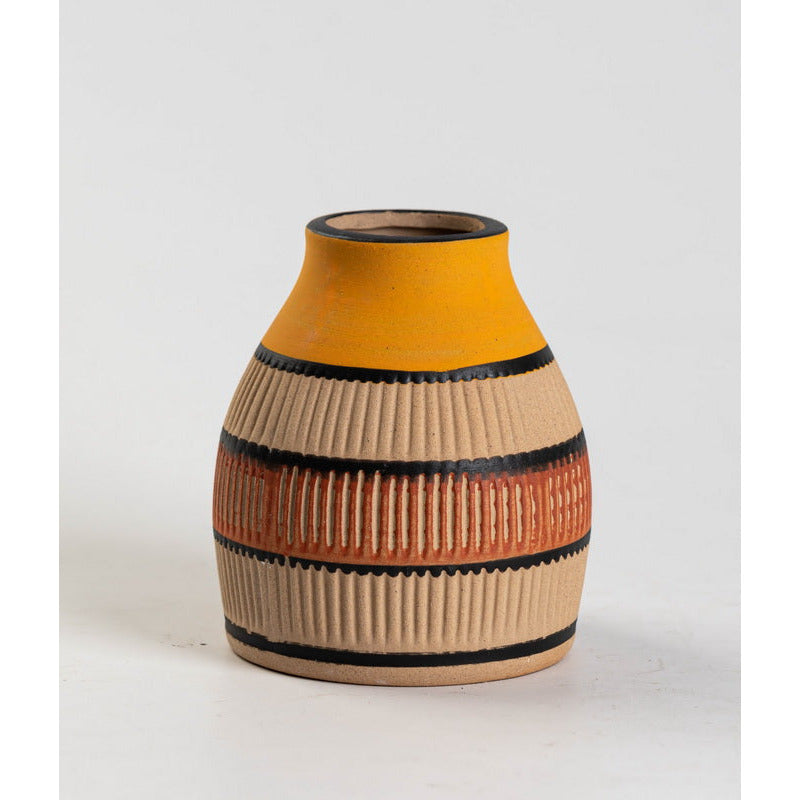 Lined Earth Tone Vase - Dollars and Sense