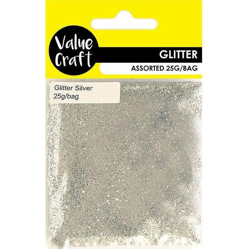 Craft Glitter in Bag Silver - Dollars and Sense