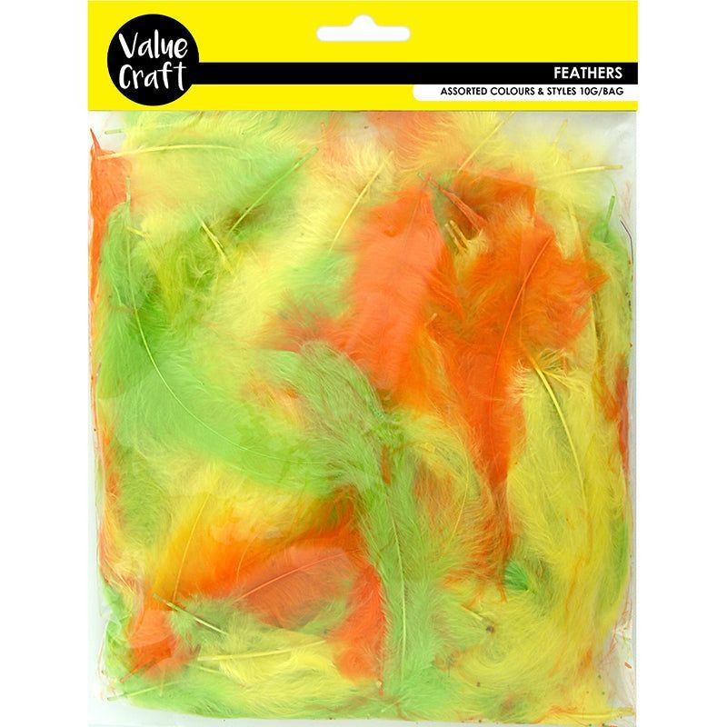 Feathers Yellow, Lime & Orange - 10g - Dollars and Sense