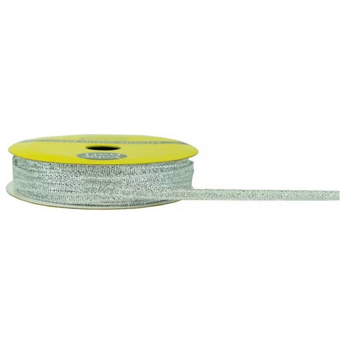 Ribbon Nylon Taffeta Metallic Silver - 3mmx11m - Dollars and Sense