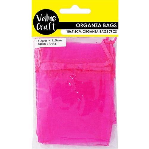 Mini Organza Bags Hot Pink - Dollars and Sense