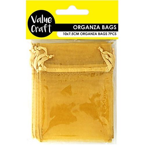 Mini Organza Bags Mustard - Dollars and Sense