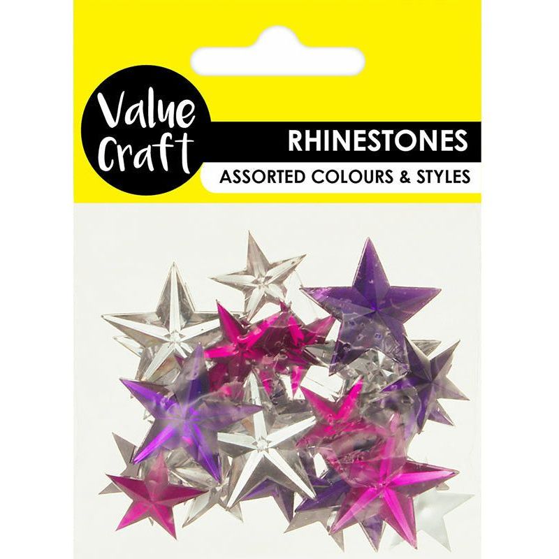 Rhinestone Stars Assorted - 30 Pieces - Dollars and Sense