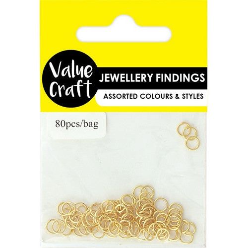 Jewellery Finding Jump Rings Small Gold - Dollars and Sense