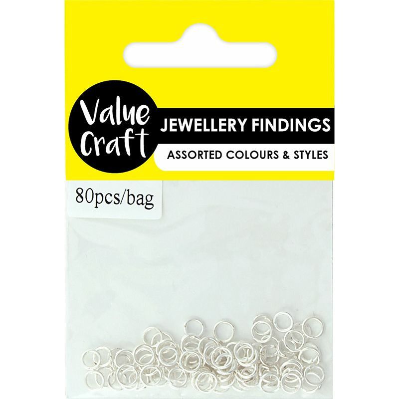 Jump Rings Silver - Small 4mm 80 Pieces - Dollars and Sense