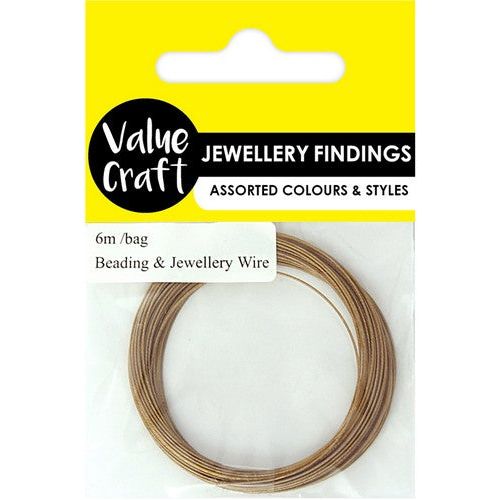 Jewellery Finding Tiger Tail Wire Gold - Dollars and Sense