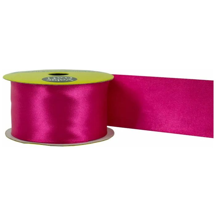 Satin Polyester Ribbon Hot Pink - 38mmx3m - Dollars and Sense
