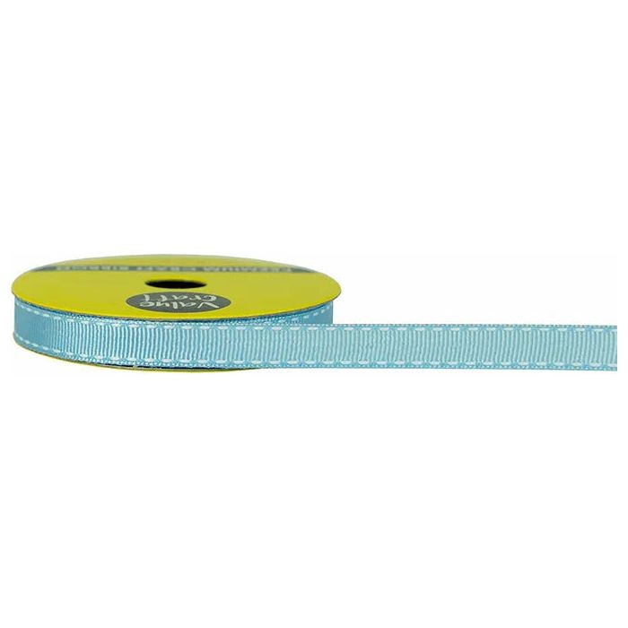 Ribbon Stitched Grosgrain Baby Blue - 10mmx3m - Dollars and Sense