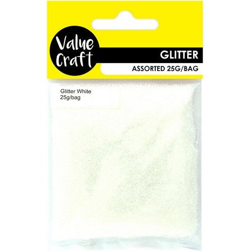 Craft Glitter in Bag White - Dollars and Sense