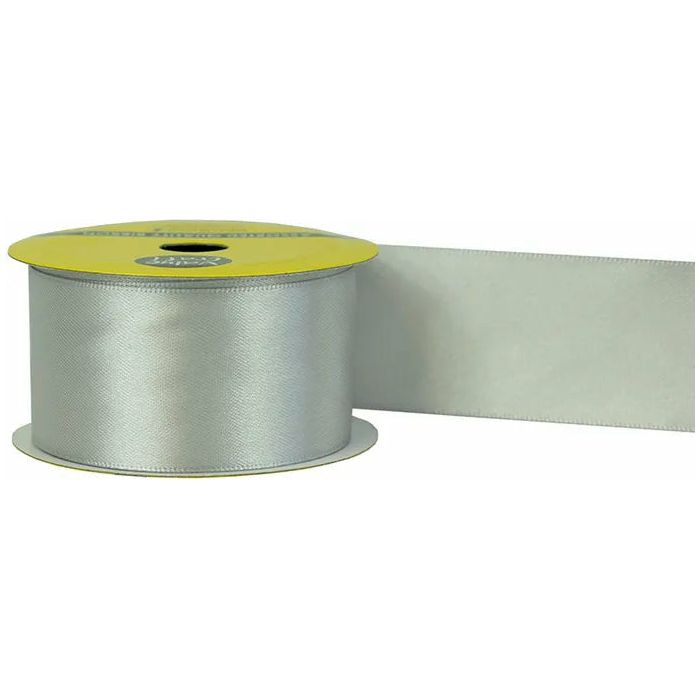 Satin Nylon Ribbon Silver - 38mmx3m - Dollars and Sense