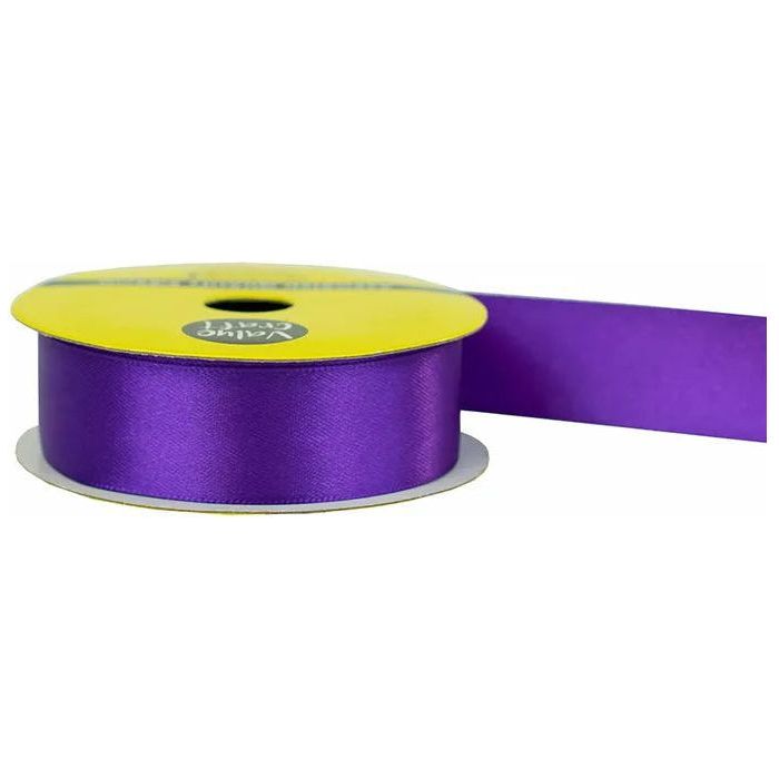 Satin Polyester Ribbon Purple - 22mmx3m - Dollars and Sense