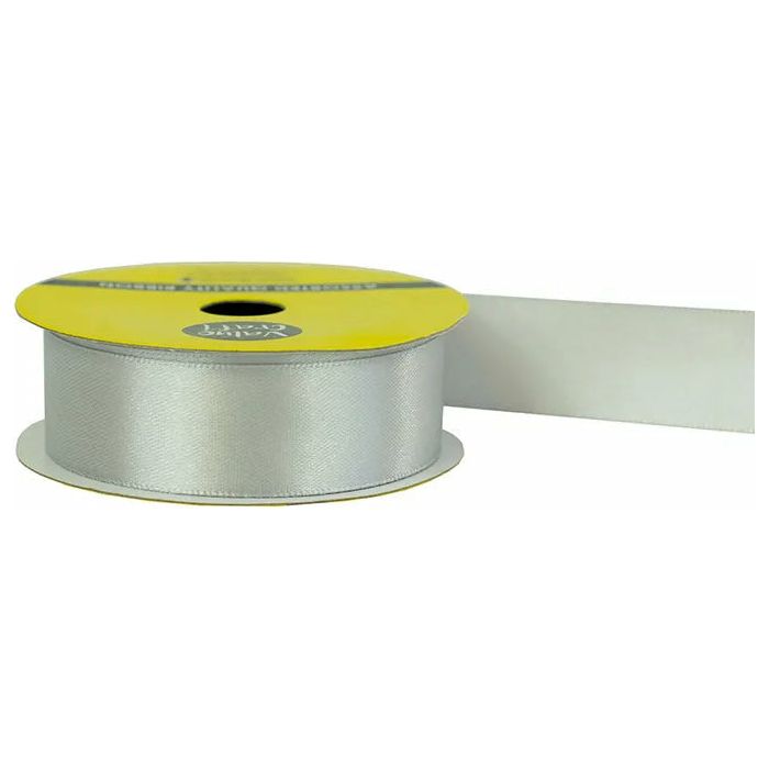 Satin Polyester Ribbon Silver - 22mmx3m - Dollars and Sense