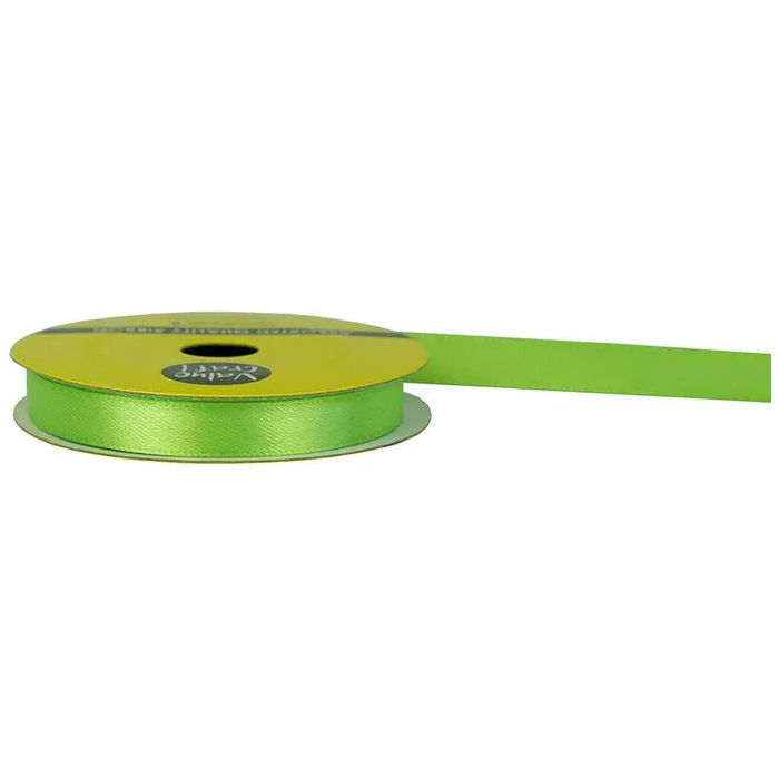 Satin Polyester Ribbon Lime Green - 10mmx10m - Dollars and Sense
