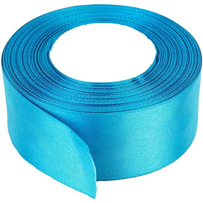 Satin Polyester Ribbon Turquoise - 10mmx10m - Dollars and Sense