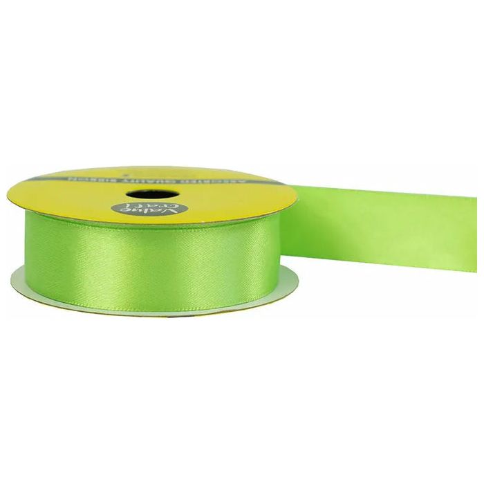 Satin Polyester Ribbon Lime Green - 22mmx3m - Dollars and Sense