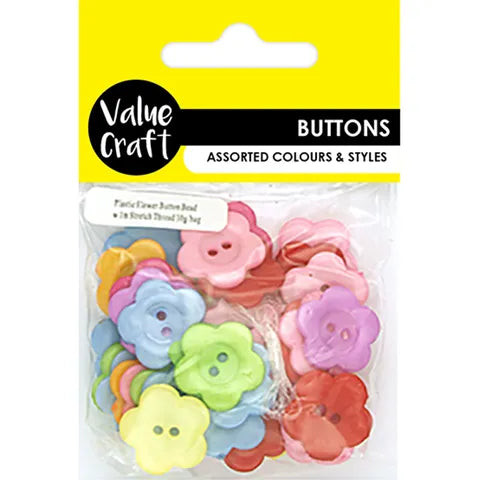 Craft Beads Flower Buttons Thread incl 30g - Dollars and Sense