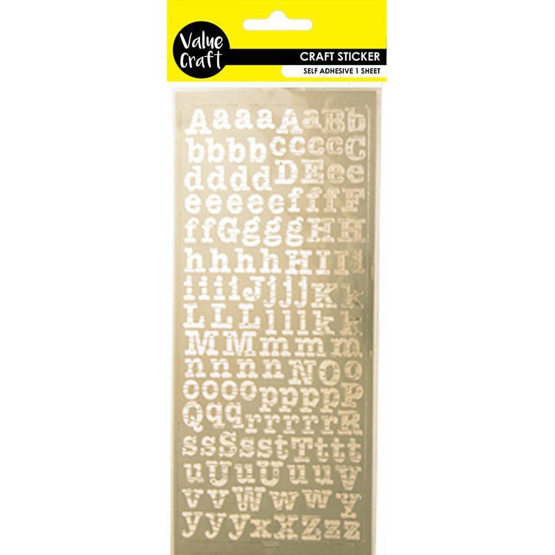Alphabet Stickers Gold - 1 Sheet - Dollars and Sense