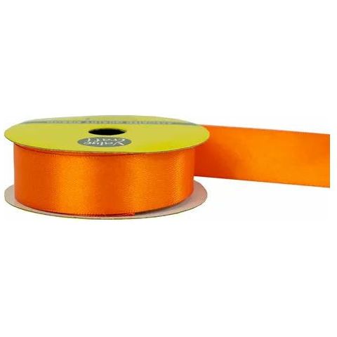 Satin Polyester Ribbon Orange - 22mmx3m - Dollars and Sense