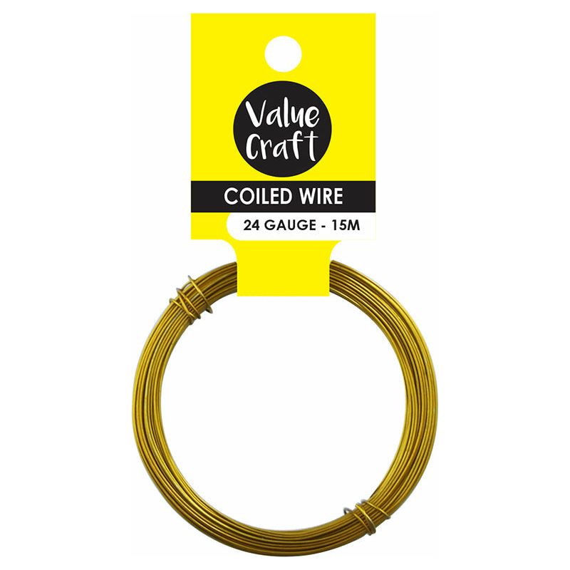 Wire Soft Coil 24 Gauge Gold - 15m - Dollars and Sense