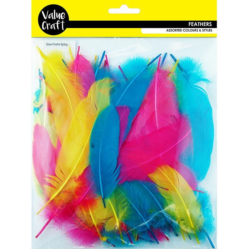 Feathers Goose Satin Bright Mix - 6g Pack - Dollars and Sense