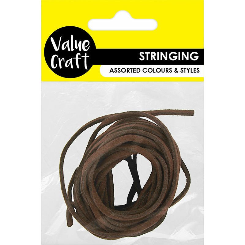 Suede Thonging Cord Dark Brown - 2mmx4m - Dollars and Sense