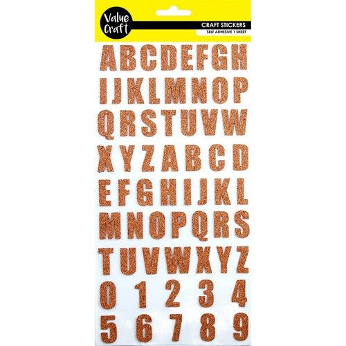 Craft Cork Stickers Alphabet and Numeric Natural - Dollars and Sense