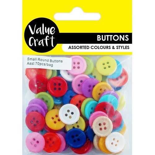Buttons Small Round Acrylic - Dollars and Sense