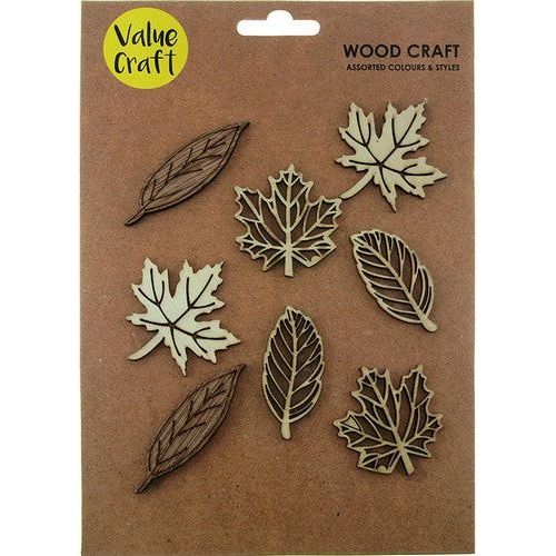 Wooden Leaves Natural Assorted Styles - Dollars and Sense