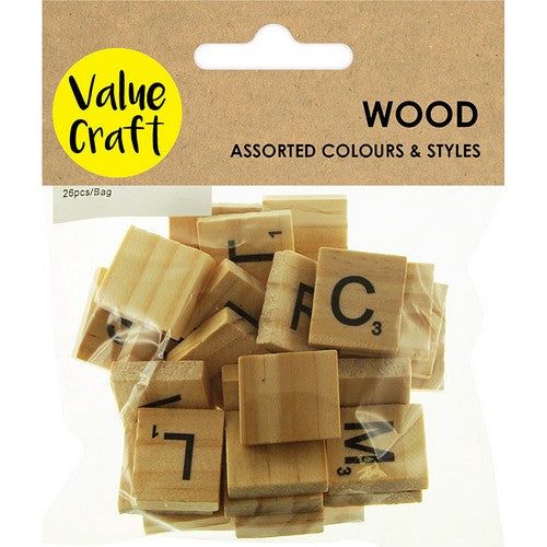 Wood Scrabble Letters - Dollars and Sense