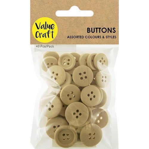 Buttons Natural - Dollars and Sense