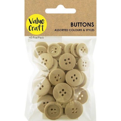 Buttons Natural - Dollars and Sense