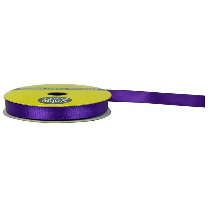 Satin Polyester Ribbon Satin Purple - 10mmx10m - Dollars and Sense