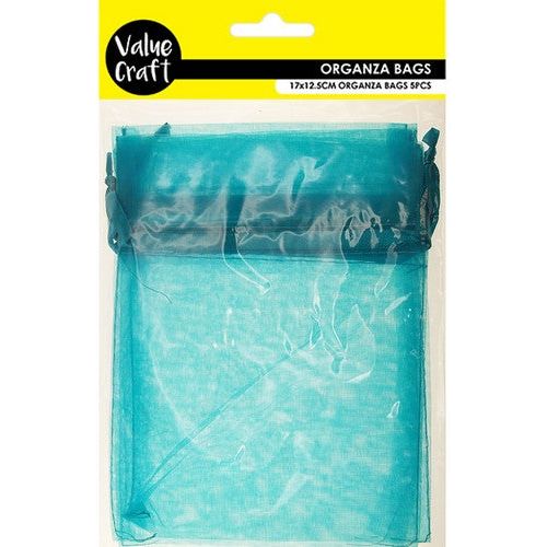 Small Organza Bags Turquoise - Dollars and Sense