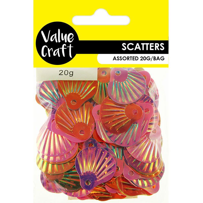Shells Scatters Holographic Assorted - 20g - Dollars and Sense