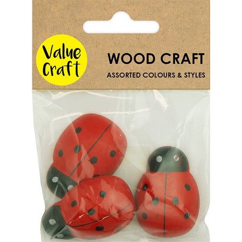 Wooden Ladybug Red and Black Large - Dollars and Sense