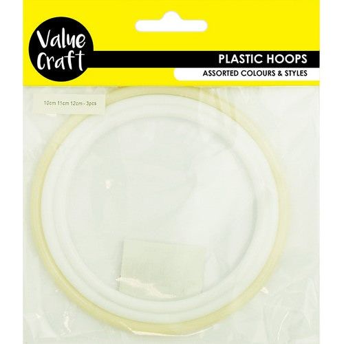 Plastic Hoops White Three Sizes - Dollars and Sense