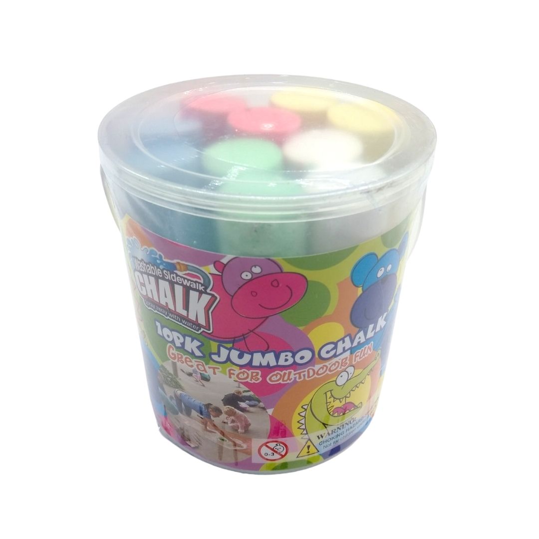 Buy Cheap art & craft online | 10PK Jumbo Chalk In Plastic Tub|  Dollars and Sense cheap and low prices in australia 