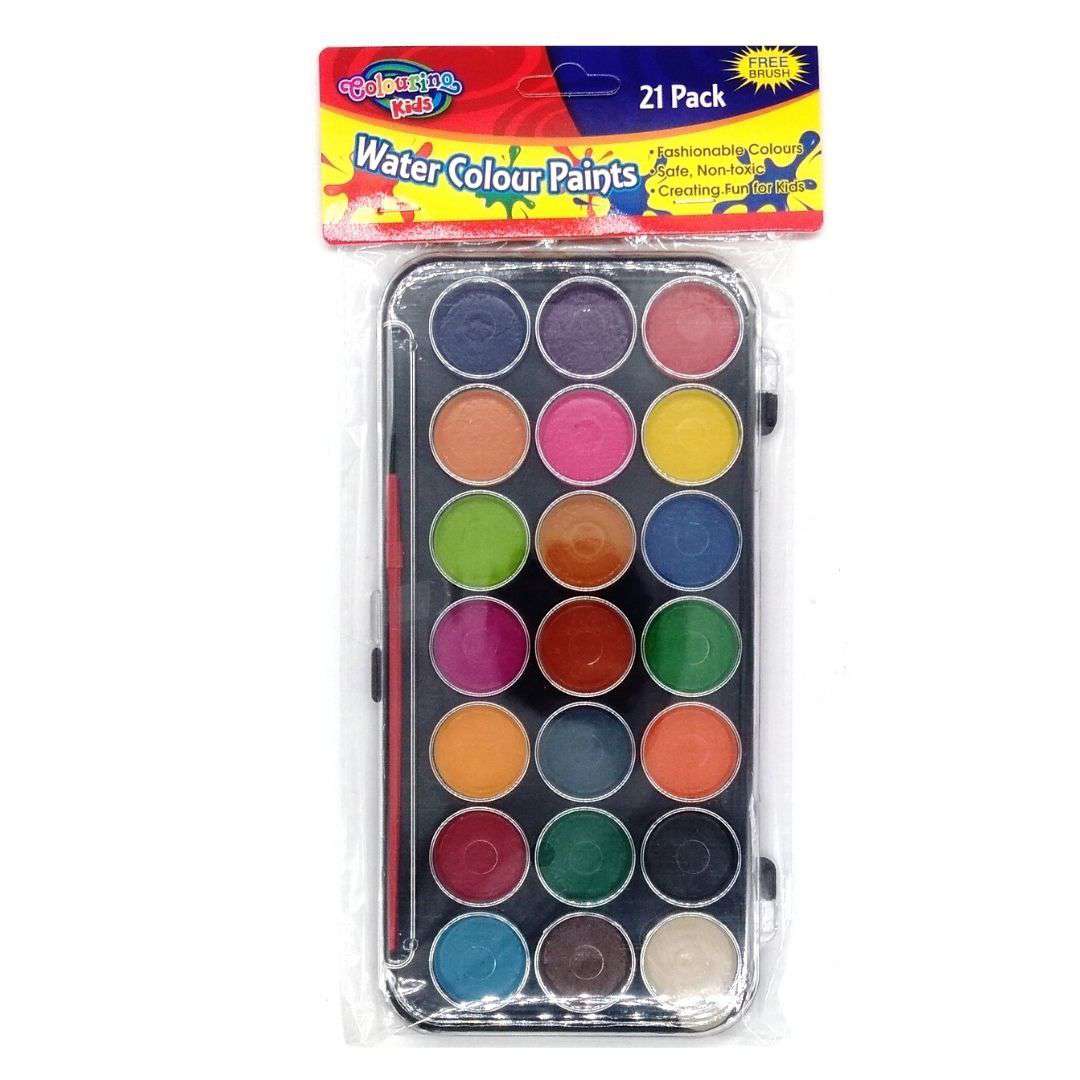 Buy Cheap art & craft online | Water Colour Paint Set 21 Colours|  Dollars and Sense cheap and low prices in australia 