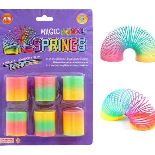 Mini Neon Magic Rainbow Springs - 6 Pack 1 Piece - Dollars and Sense