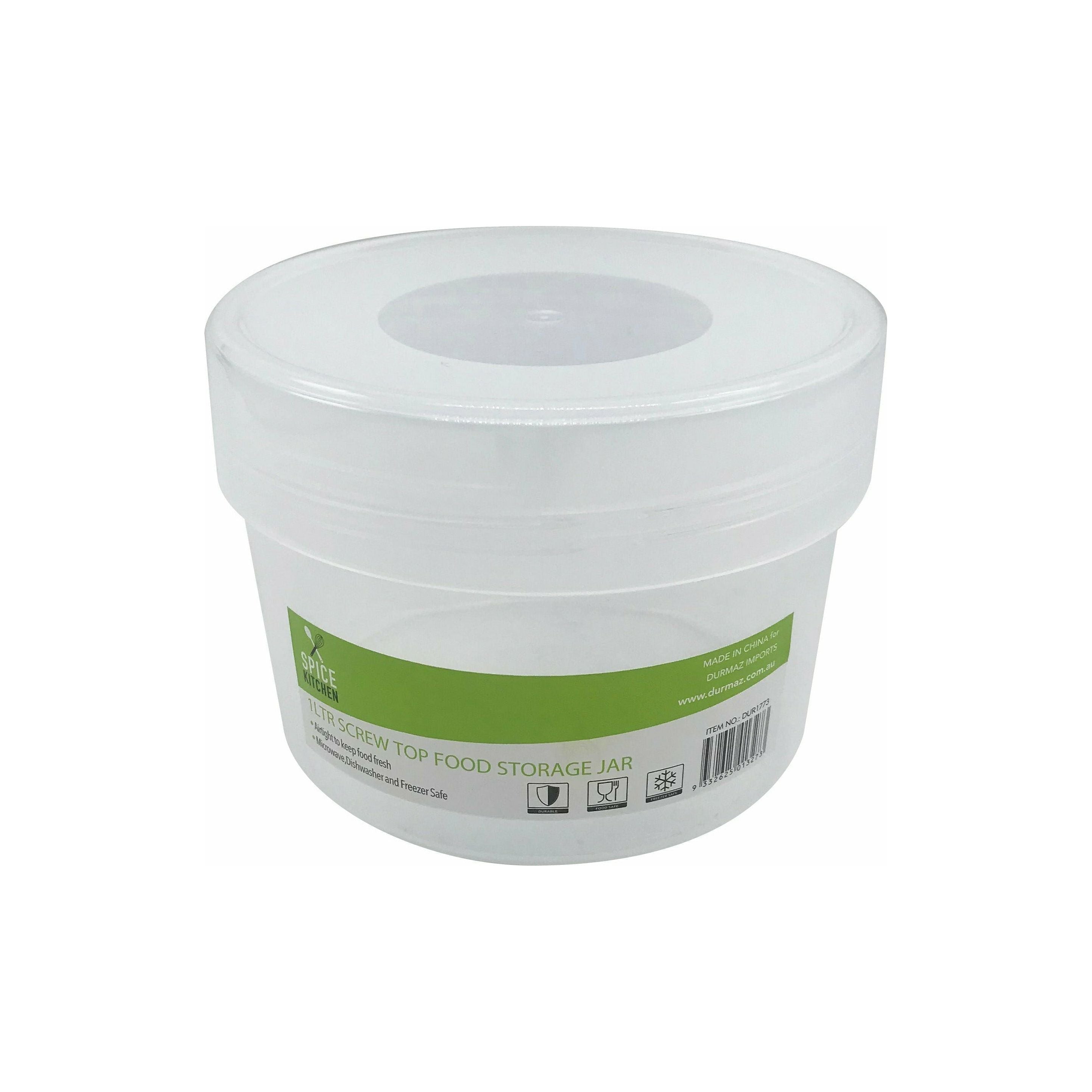 Screw Top Food Storage Jar - 1 Litre 1 Piece - Dollars and Sense