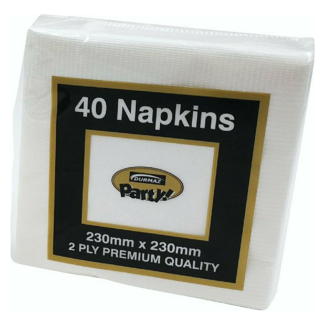 White Paper Napkins 2 PLY - 230x230mm 40 Pack 1 Piece - Dollars and Sense
