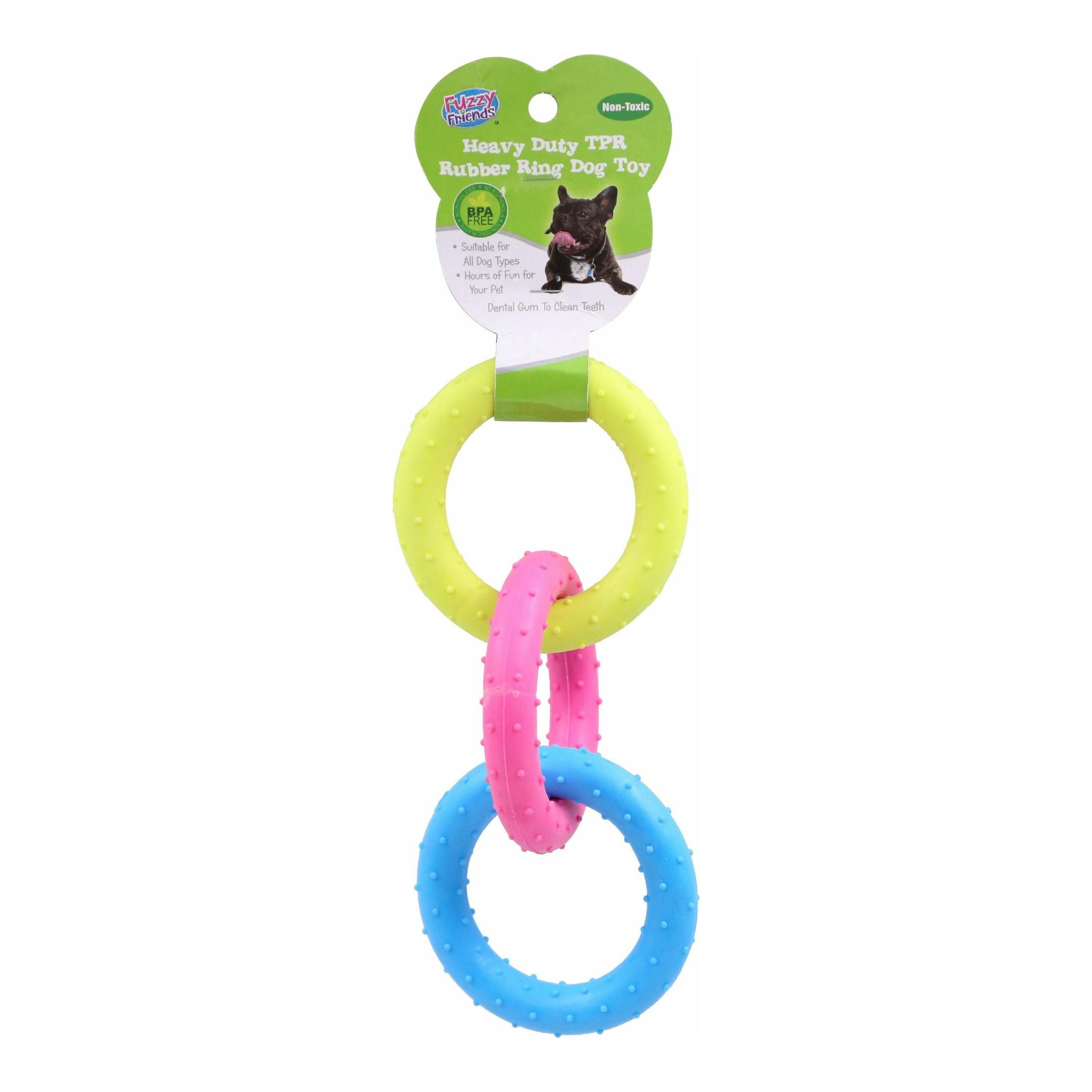 Heavy Duty TPR Three Ring Rubber Ring Dog Toy - 1 Piece - Dollars and Sense