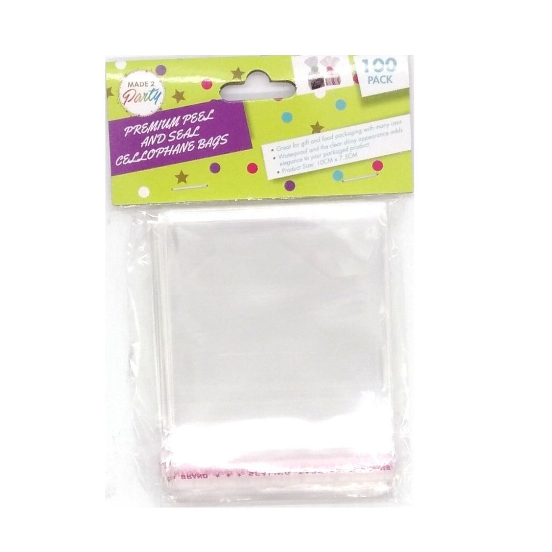 Buy Cheap art & craft online | 100PK Peal & Seal Cellophane Bags 10x7.5cm|  Dollars and Sense cheap and low prices in australia 