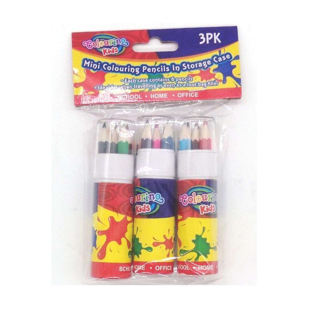 Buy Cheap art & craft online | Pack of 3 6PK Mini Colouring Pencils In Tube Series|  Dollars and Sense cheap and low prices in australia 